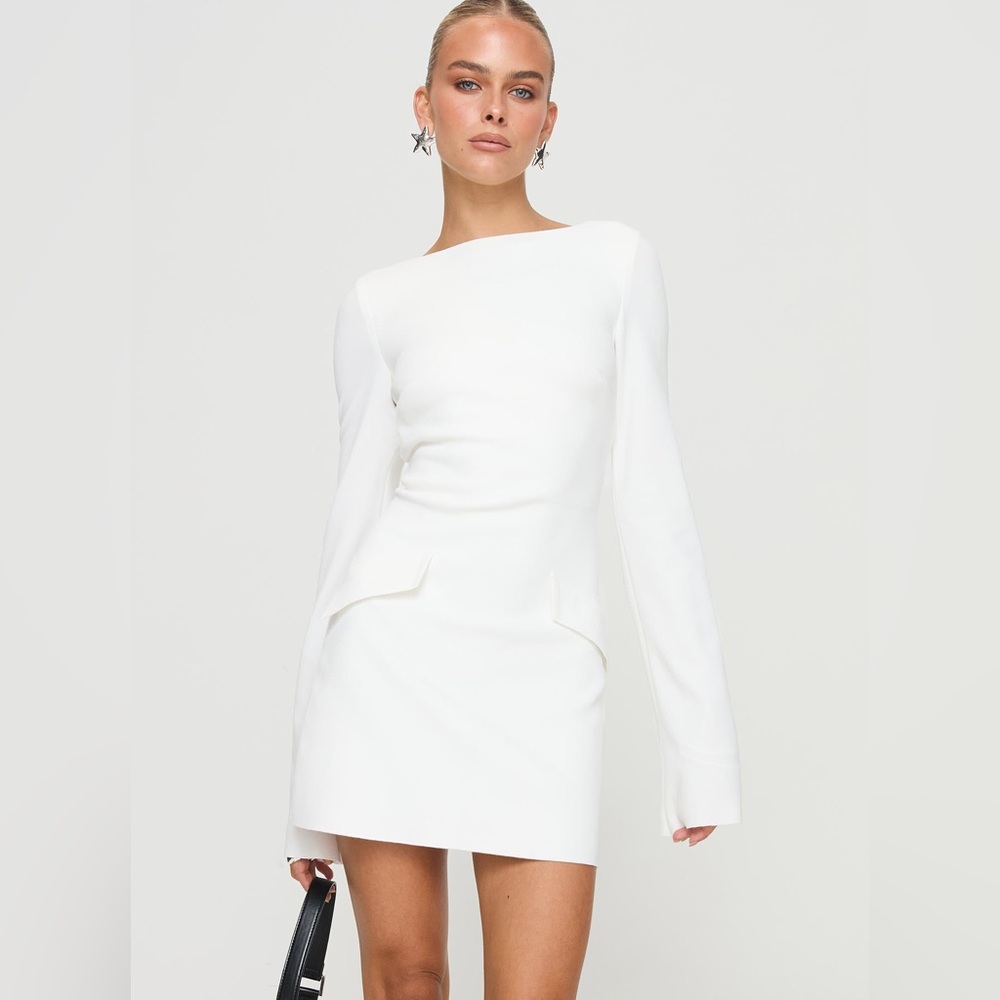 Princess Polly Carters Long Sleeve Mini Dress White - Picture 2 of 5